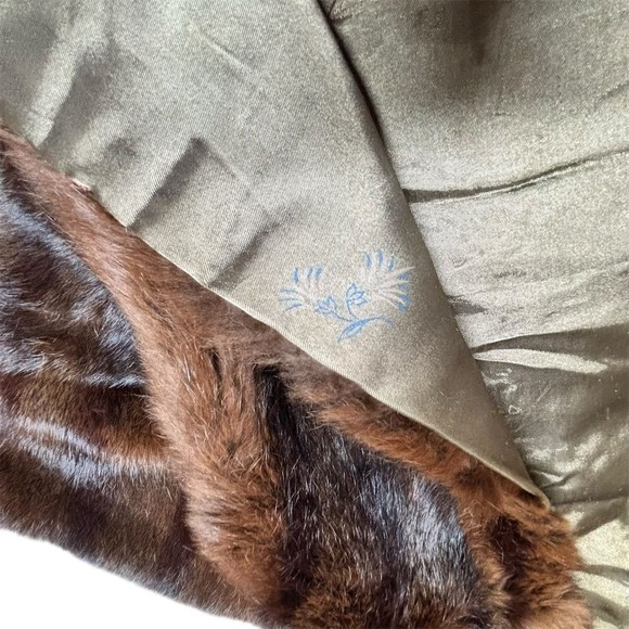 Vintage Brown Mink Fur Stole Cape Wrap Shawl for Women Winter - Picture 7 of 7